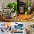 thumbnail image 3 of Yirtree Round Tray Bread Basket, Long Woven Tabletop Food Fruit Vegetables Serving Basket, Restaurant Serving, Handmade Food Storage Holder with Handle Drink Snack Basket Organizer, 3 of 8