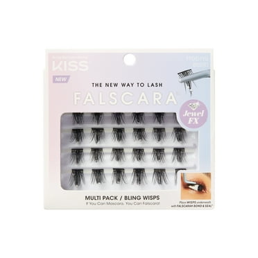 KISS Falscara Multipack, Lash Clusters, Bling Jewel FX Wisps, 10mm-12mm-14mm, 24 Wisps