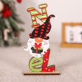 thumbnail image 4 of Wadada Christmas Table Decoration Signs, Xmas Party Wooden Table Topper Centerpieces, Tiered Tray Decor, Rustic Farmhouse Tabletop Wood Sign Desk Decor (Letters), 4 of 6