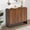 2 wave doors-Brown, variant on Wirrytor Wood Buffet Sideboard with 2 Wave Doors, Storage Cabinet with Adjustable Shelves for Living Room Dinning Room Kitchen, Walnut