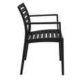 thumbnail image 4 of Luxury Commercial Living 33" Black Stackable Outdoor Patio Dining Arm Chair, 4 of 8