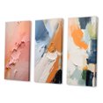 thumbnail image 3 of Designart "Gentle Serenity Pink Abstract Painting" Abstract Painting Wall Art Set Of 3 - Modern Pink Gallery Set For Office Decor, 3 of 6
