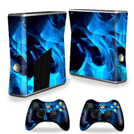 Skin Decal Wrap Cover for Xbox 360 S Slim + 2 controllers ...
