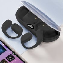 Earbuds for school, Hwkond Bluetooth Headphones Touches LED Digital Display Screen 5.3 Bluetooth Chip HIFI Stereo Surround Sound Intelligent Noise Reduction Low Latency, Black, Up to 60% Off