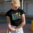 thumbnail image 2 of Mama, Mother Themed, Groovy Retro Wavy Text Merch Gift, Royal Blue T-Shirt, 2XL, 2 of 5