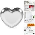 thumbnail image 2 of GOOHOCHY Plato de joyería en forma de corazón Bandeja de almacenamiento de acero inoxidable Bandejas organizadoras de joyas Regalo de San Valentín para mujeres damas (Plata), 2 of 8