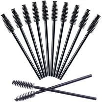 Pack of 100 Disposable Eyelash Brushes, Plastic Eyelash Brushes, Mascara Brush, Eyelash Comb, Black