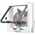 thumbnail image 3 of Weather Proof Cat Door 4 Way Locking for Cat up to 20 lbs for Interior Doors, Cabinet, Garage Doors 4 Sizes Pet Door, 3 of 9