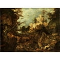 thumbnail image 3 of Roelant Savery 24x19 Black Modern Framed Museum Art Print Titled - Wild Boar Hunt in a Rocky Landscape (1620), 3 of 5
