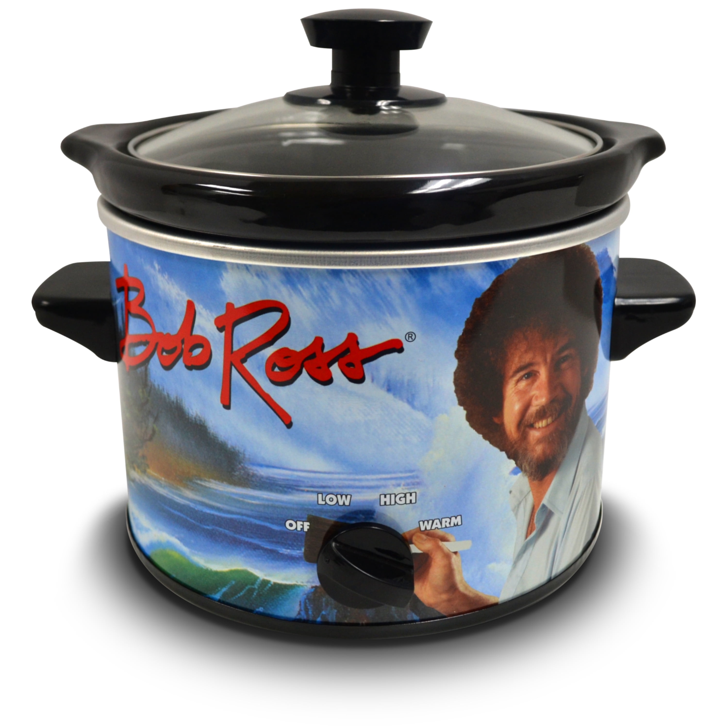 Uncanny Brands Bob Ross 2 Quart Slow Cooker Happy Little Tree