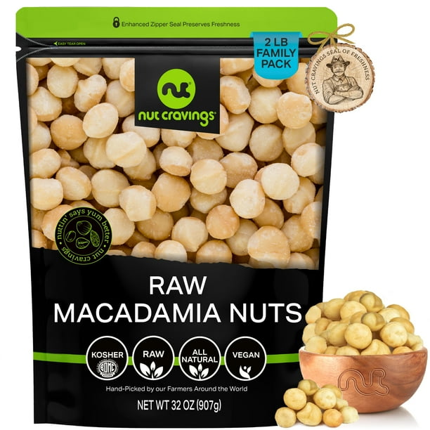 Raw Macadamia Nuts, Unsalted, Bulk Nuts Healthy Protein Food Snack