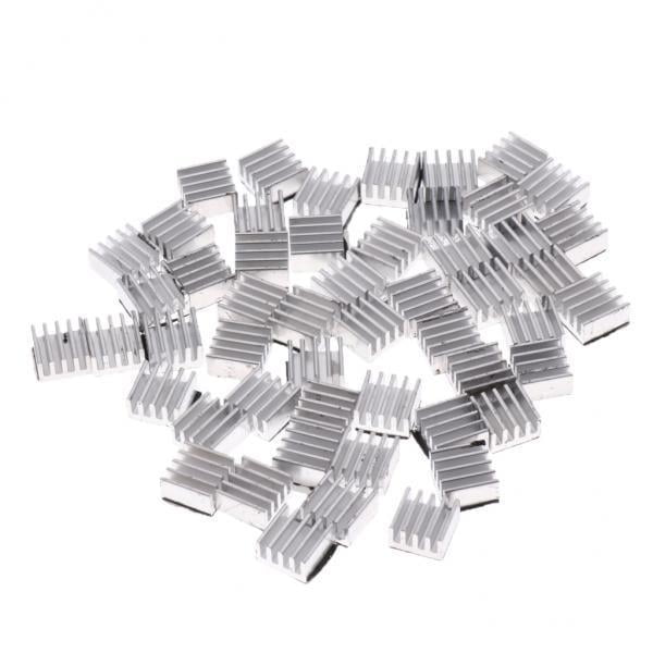 2x 50PCS Chips de Aluminio de Enfriamiento Disipador Disipador 8.8x8.8x5 shamjiam Mini aleta de disipador de calor de aluminio