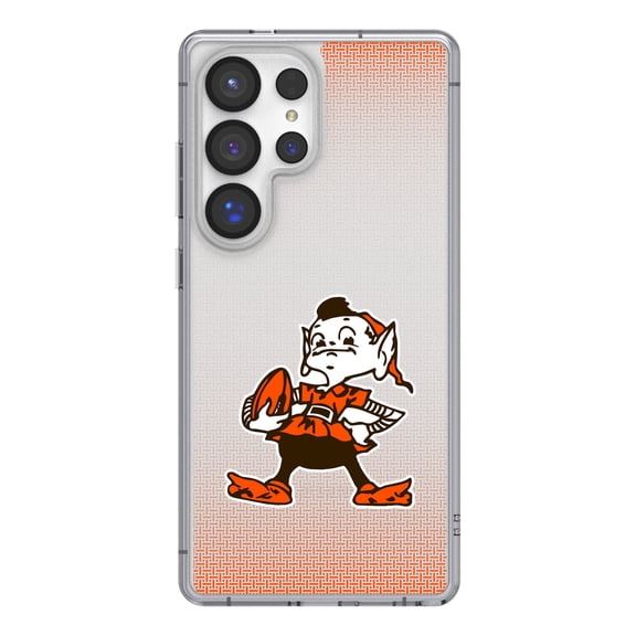 Cleveland Browns Linen Logo Galaxy Clear Case
