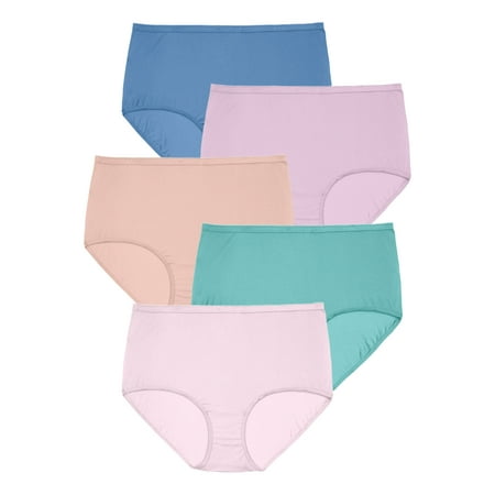 Comfort Choice Comfort Choice Plus Size 5 Pack Nylon Full Cut