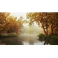 thumbnail image 2 of Oliver, Leicher 14x10 White Modern Wood Framed Museum Art Print Titled - Foggy Autumn, 2 of 4