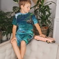 thumbnail image 4 of Balery Tropical Paradise Window View Conjunto de Pijama Infantil de Manga Corta con Estampado – Ropa de Dormir de Algodón Suave-Medium, 4 of 6
