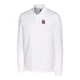 thumbnail image 2 of Men's Cutter & Buck  White Birmingham Barons Advantage Tri-Blend Pique Big & Tall Long Sleeve Polo, 2 of 3