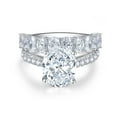 thumbnail image 2 of 925 Sterling Silver Wedding Ring Set for Women 1ct Oval Cut White Cubic Zirconia, 2 of 4