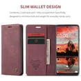 thumbnail image 3 of CaseMe Leather for Samsung Galaxy A33 5G Case, Flip Wallet Leather Case with Card Holder Magnetic Closure Shockproof Kickstand Protective Phone Cases Cover for Samsung Galaxy A33 5G 6.4-inch,Wine Red, 3 of 11