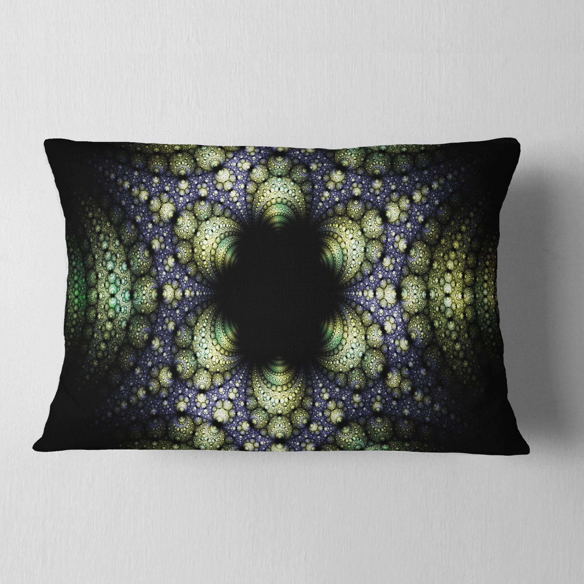 Designart Into the Center of Fraction - Abstract Throw Pillow - 12x20