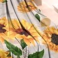 thumbnail image 3 of Newspaper Text Sunflower Pattern Blanket,Comfortable Soft Flannel Throw Blanket,All Season,Warm Lightweight Blankets for Sofa Bed Couch Living Room Chair,60"x80", 3 of 4