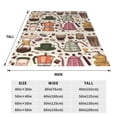 thumbnail image 5 of Junzan Vintage Coffee Print Flannel Fleece Blanket Throw Blanket For Bed,Sofa,Couch,Travel,Camping(40"X30"), 5 of 9