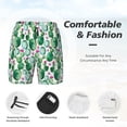 thumbnail image 5 of Balery Cactus Plants Mens Swim Trunks Swim Shorts for Men Quick Dry Inseam Beach Shorts with Compression Liner Pocket-, 5 of 9