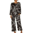 thumbnail image 2 of IROINNID Homewear Sets for Women Two Pieces Printed Loose Sleep-shirt and Pants Homewear Pajamas Sets with Pockets,Black, 2 of 5