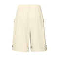 thumbnail image 5 of Summer Shorts for Women 2025, Athletic Shorts for Women,Women's Casual Shorts Elastic Waist Comfortable Pocket Summer Loose Fit Pure Solid Knee Length, 5 of 8