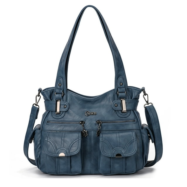 KL928 Women Large Purses Multi-Pocket Handbags PU Leather Tote Bag
