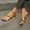 Yellow, variant on Skechers Arch Support Sandals Women Flat Sandals Summer Shoes Beach Casual Slip-on Breathable Roman Style Straps Slippers Slip On Sandals Women Comfort on Clearance