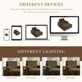 thumbnail image 6 of 42" Accent Chair Armchair, Oversized Chaise Lounge Sofa Chair with Storage Ottoman and Cup Holder, Upholstered Leisure Reading Sofa Chairs Barrel Chair for Bedroom Living Room Office, Brown, 6 of 9