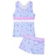 thumbnail image 1 of Traje de baño Unnice Tankini de dos piezas para niñas con pantalones cortos para niño, morado 6-7, 1 of 7