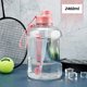 thumbnail image 3 of Botella de agua deportiva de 2 litros con pajita, gran capacidad, para fitness, con escala, tetera con gradiente, botella de agua portátil de plástico para exteriores, 3 of 5
