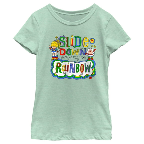 Girl's Rainbow Brite Slide Down Every Rainbow Graphic T-Shirt