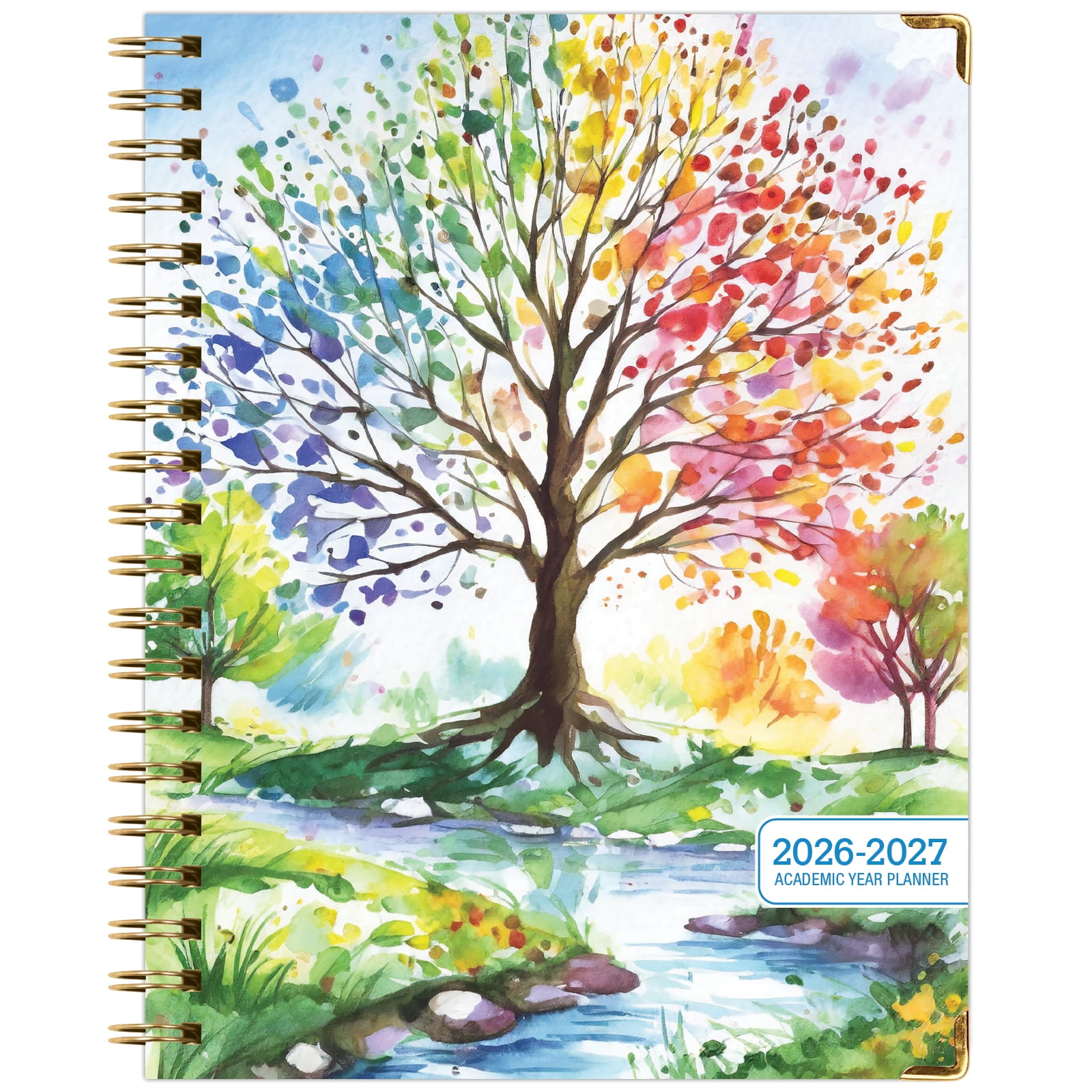 2026-2027 Excello Brands 8.5" x 11" Academic Year Hardcover Fashion Planner, Weekly/Monthly, 14 Month, Tree Seasons