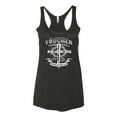thumbnail image 2 of Wild Bobby, My Savior Is Tougher Than Nails Revelation 1:18, Inspirational Christian, Women Tri-Blend Racerback Tank Top, Vintage Black, Large, 2 of 5