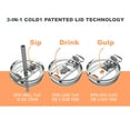 thumbnail image 4 of Reduce Cold1 Tumbler - Straw, Lid & Handle - Insulated Stainless Steel 40oz  - Papaya Orange, 4 of 10
