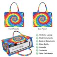 thumbnail image 2 of Large Capacity Tote Bag,Colorful Rainbow Tie Dye Spiral Pattern Handbag Fashion Luxury Tote Bag,15.7"x13"x 5.1" Inches,Laptop Compatible, 2 of 6