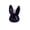 Black, variant on Halloween Gothic Dark Gray Bunny Plush Keychain Spooky Decor for Patio Yard Home Halloween Decorations 4 Inch