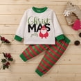 thumbnail image 3 of VERUGU Toddler Fall Outfits Toddler Kids Boy Girl Letter Santa Striped Print T-Shirt Pants Outfits Set, 3 of 8