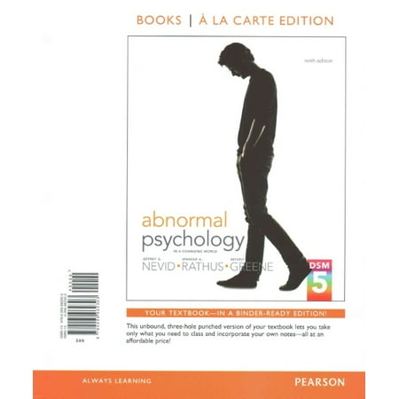 Abnormal Psychology in S Changing World, Books a la Carte Edition
