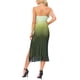 thumbnail image 3 of Vestido Maxi de Tirantes Espagueti Chic de Verano para Mujeres con Cuello de Cowl, Tejido Elástico y Fluido, Ideal para Invitadas de Boda, Color Verde, 3 of 5