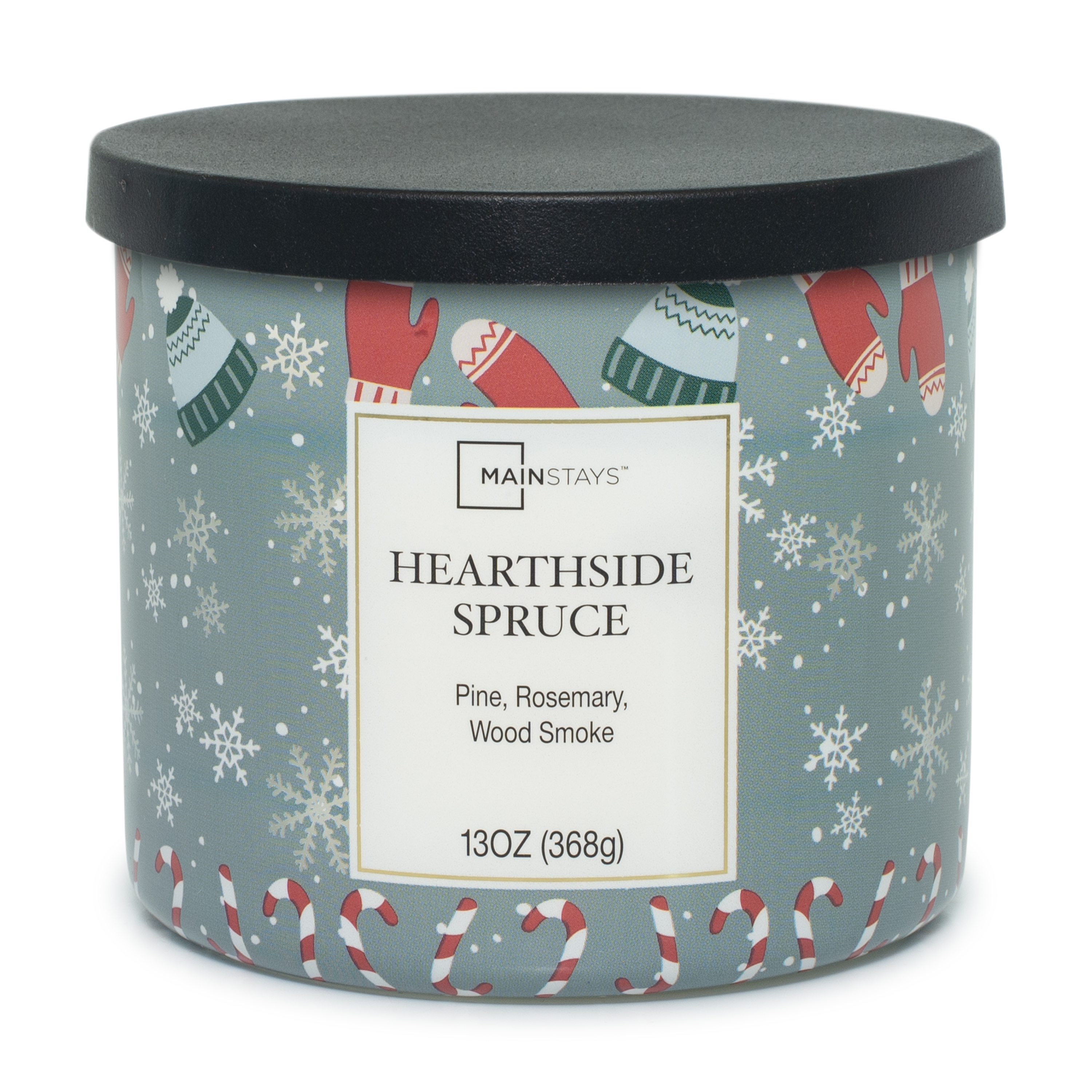 Mainstays Scented 3-Wick Jar Candle, Hearthside Spruce, 13 oz
