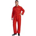 thumbnail image 3 of TiaoBug Combinaison une Pièce Unisexe pour Hommes à Manches Longues Uniforme Salopette Rouge TTG, 3 of 7