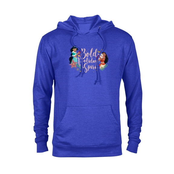 Disney Princess Jasmine and Moana Bold Holiday Spirit - Pullover Hoodie for Adults - Customized-Royal
