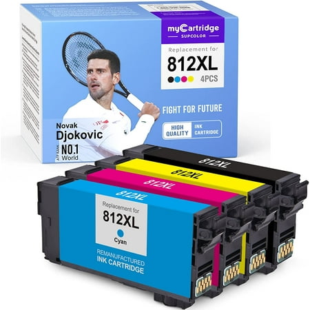 JIUJIANG Remanufactured Ink Cartridge Replacement for Epson 812XL 812 XL T812XL T812 to use with Workforce Pro WF-7820 WF-7840 Workforce EC-C7000 Printer 4-Pack You will receive: 4 Pack 812 812XL ink cartridges + 1 operation instruction 1 - 812XL Black Ink Cartridge 1 - 812XL Cyan Ink Cartridge 1 - 812XL Magenta Ink Cartridge 1 - 812XL Yellow Ink Cartridge Page Yield: Each black cartridge will yield approximately 1100 pages  5% coverage at A4 Paper Each color cartridge will yield approximately 1100 pages  5% coverage at A4 Paper Compatibility Printer: Workforce Pro WF-7820 WF-7840 Printer Workforce EC-C7000 Printer