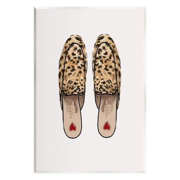 Stupell Industries Leopard Pattern Loafers Beauty & Fashion Painting Unframed Art Print Wall Art, 10 x 15