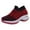 Red, variant on Rokment Womens Air Cushion Orthopedic Walking Shoes with Arch Support Comfortable Knit Slip on Socks Nursing Work Sneakers for Plantar Fasciitis Black Size 6
