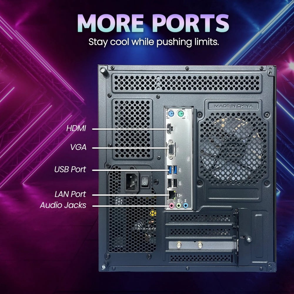 Zhic Gaming Desktop PC, Amd Ryzen 5 5600GT, 16GB Ram,512GB SSD